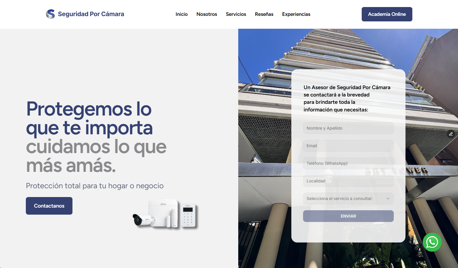 Academia SeguridadporCamara Dashboard